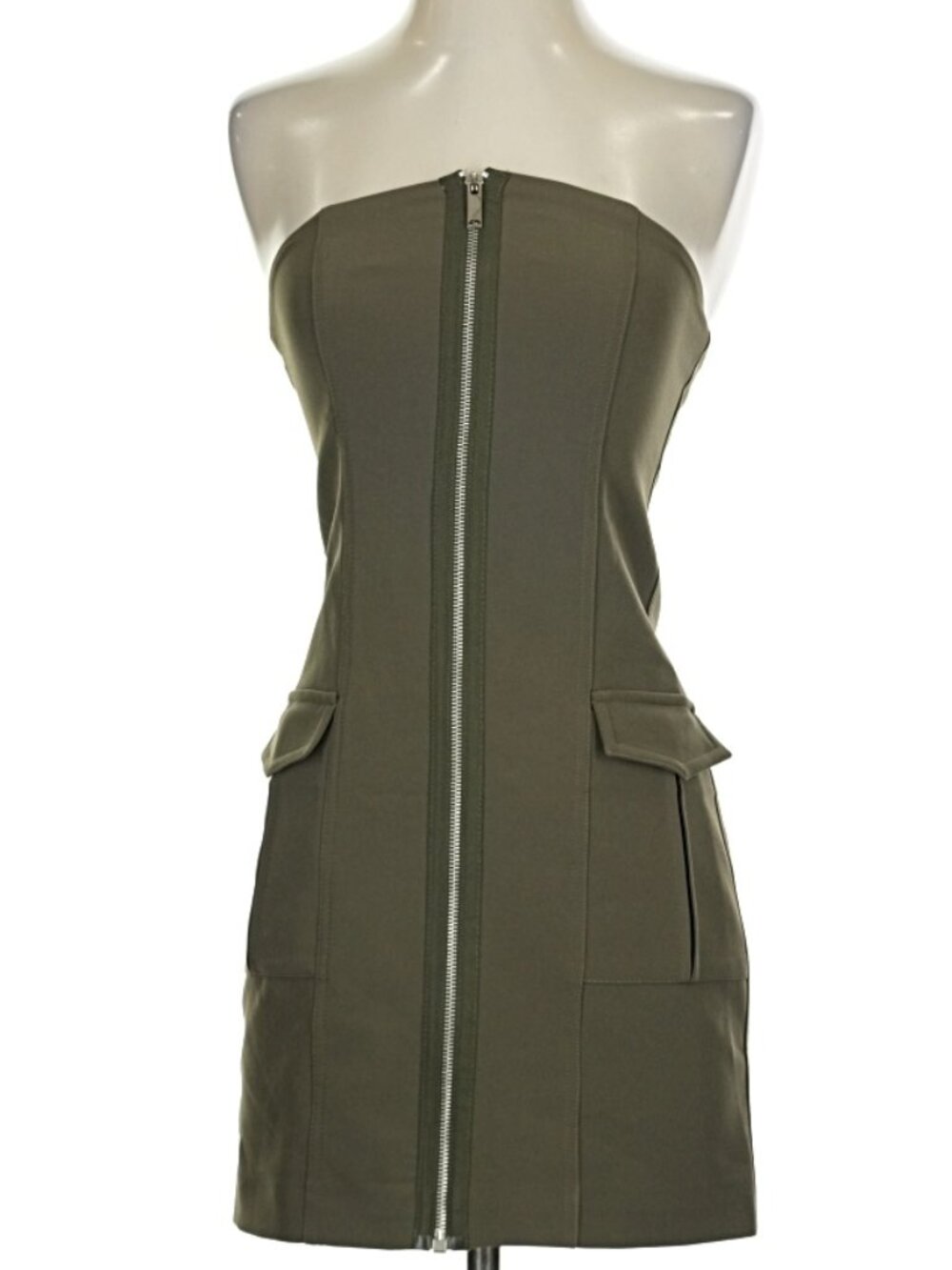 Zara Strapless Mini Dress With Pockets
